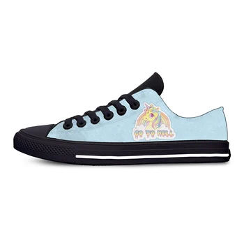 

Hail Satan unicorn Rainbow Heavy Metal Funny Cute Casual Canvas Shoes Low Top Lightweight Breathable 3D Print Men women Sneakers