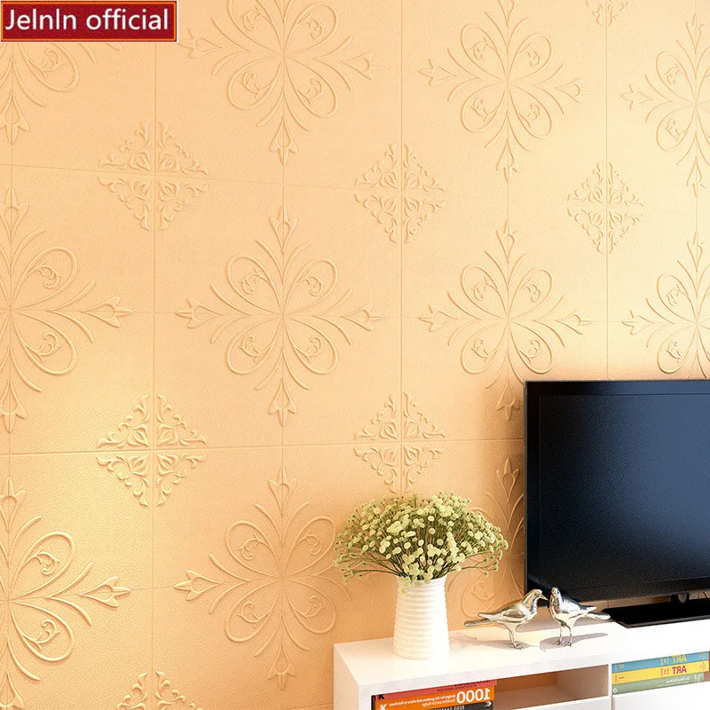 

3D stereo wall stickers self-adhesive waterproof living room bedroom background wall shop renovation decorative foam wallpaper