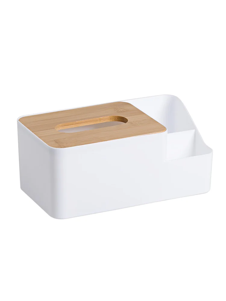 Multifunction Tissue Box Desktop Remote Control Storage Box Wooden Coffee Table Phone Stationery Pojemnik Na Chusteczki 50ZJH70