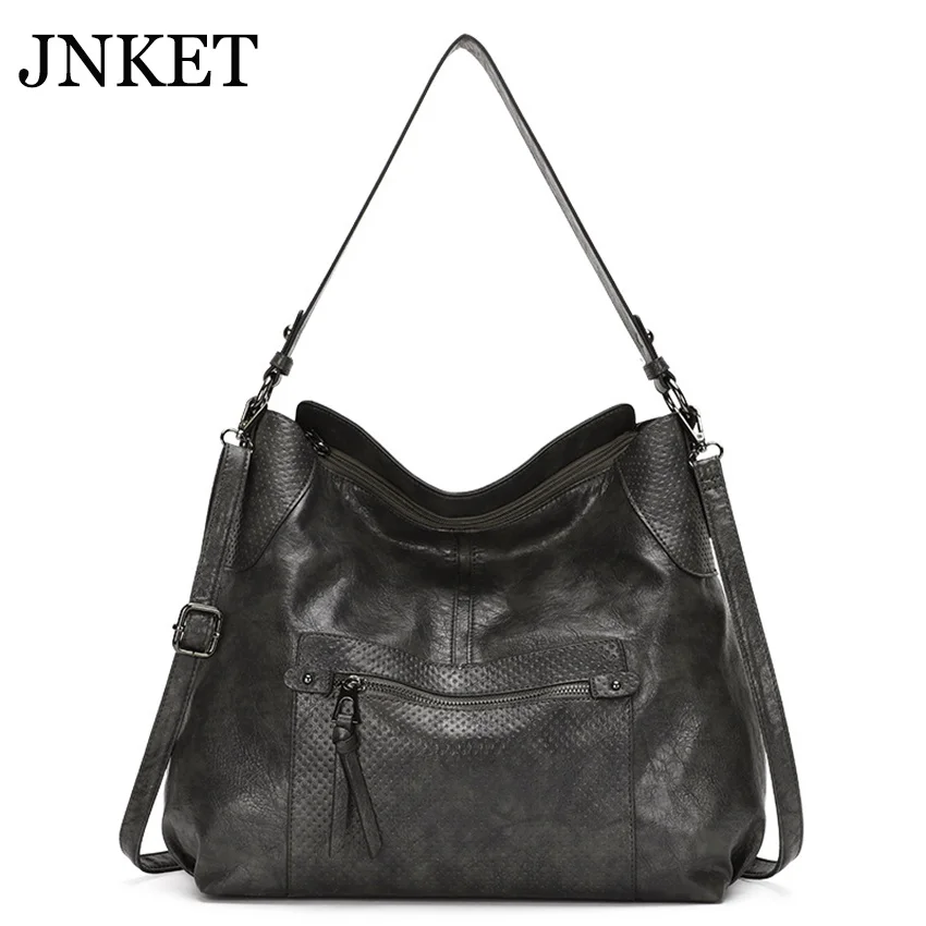 

JNKET New Retro Women PU Leather Handbag Large Capacity Message Bag Shoulder Bag Casual Crossbody Bags