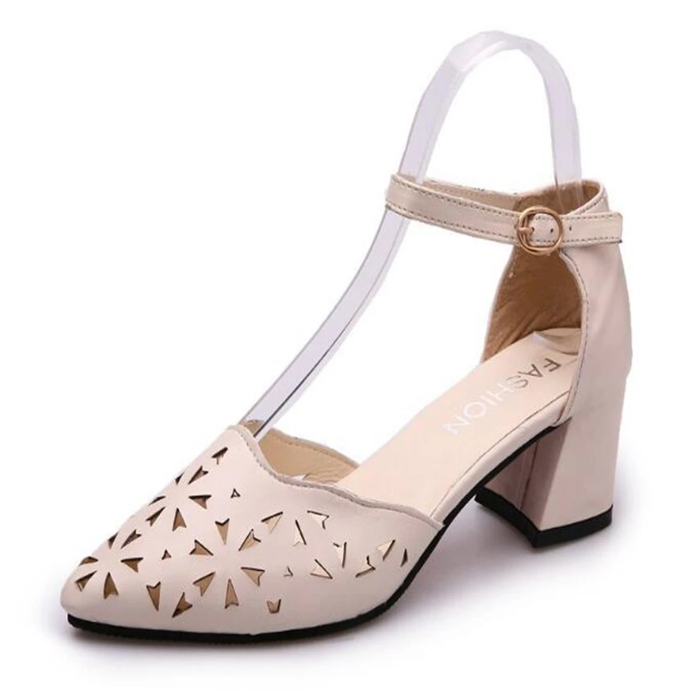 

Women Pumps Chunky Sandals Ladies Hollow Out High Heels Fashion Sexy Elegant High Heels Party Dress Pumps Zapatos Mujer y1107