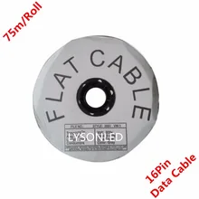 75 м/рулон 16Pin Чистая медь плоские ленточные кабели данных для внутреннего светодиодного Видео настенного сигнала подключения