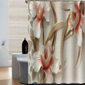 

Sea Turtle Print Shower Curtain Bathroom Waterproof Polyester Bath Curtain Octopus Washable Bath Decor Curtains With Hooks