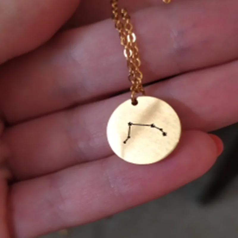 Прекрасный двенадцать созвездий Подвески Цепочки и ожерелья Лев Овен Телец