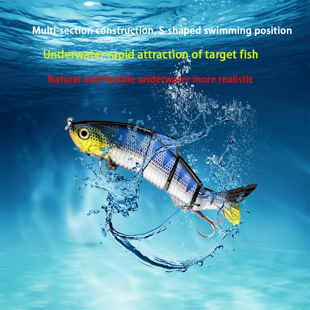 150mm 33g Freshwater 4 Sections multi Jointed life like sinking Swimbait fishing lure Hard Artificial Bait 4