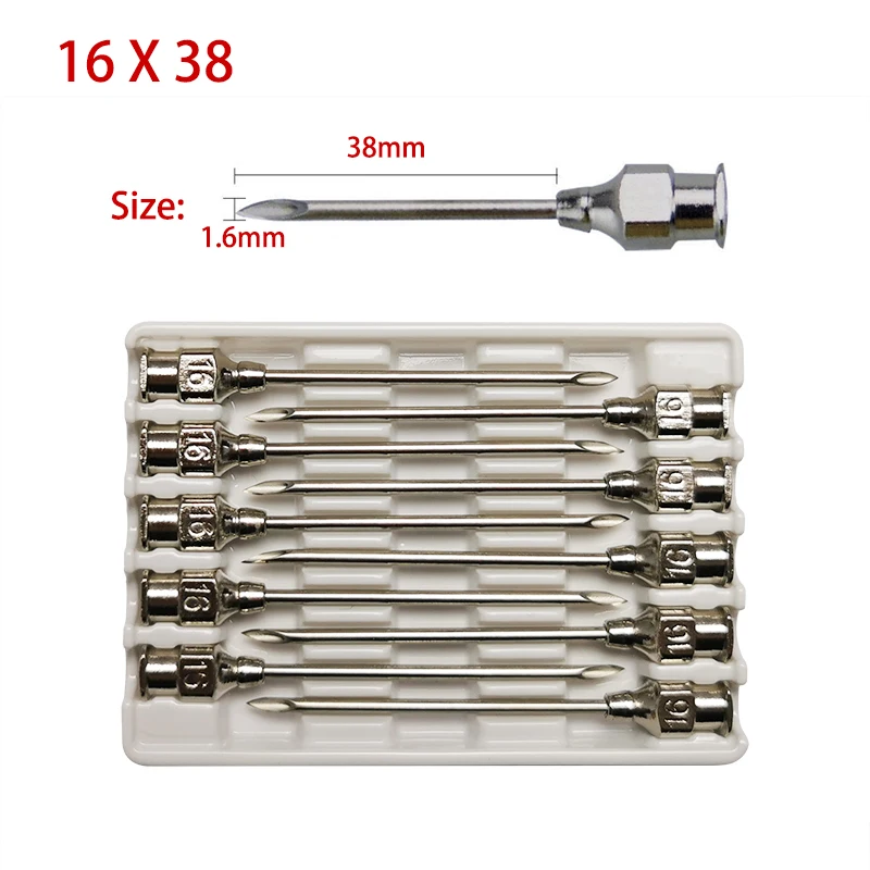 10 Pcs/Boxs Farm Animals Stainless Steel Dispensing Needle Syringe Small Veterinary Supplies High-quality Injection Needles images - 6
