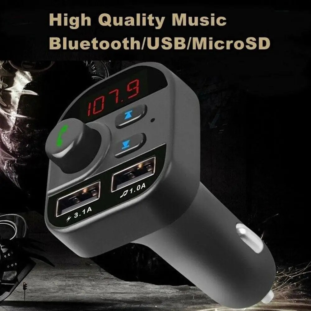 Высококачественный автомобильный комплект Bluetooth 5,0 беспроводной fm-передатчик громкой связи lcd MP3-плеер USB зарядное устройство 3.1A автомобильные аксессуары DY374 Новинка