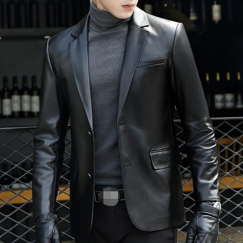 blazer masculino couro legitimo