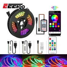 WS2812 LED Pixel Luce di Striscia DC5V 1 m-5 m Luce Flessibile Built-In 2812 IC Indirizzabili Individualmente RGB LED striscia di Nastro Lampada Del Nastro(China)