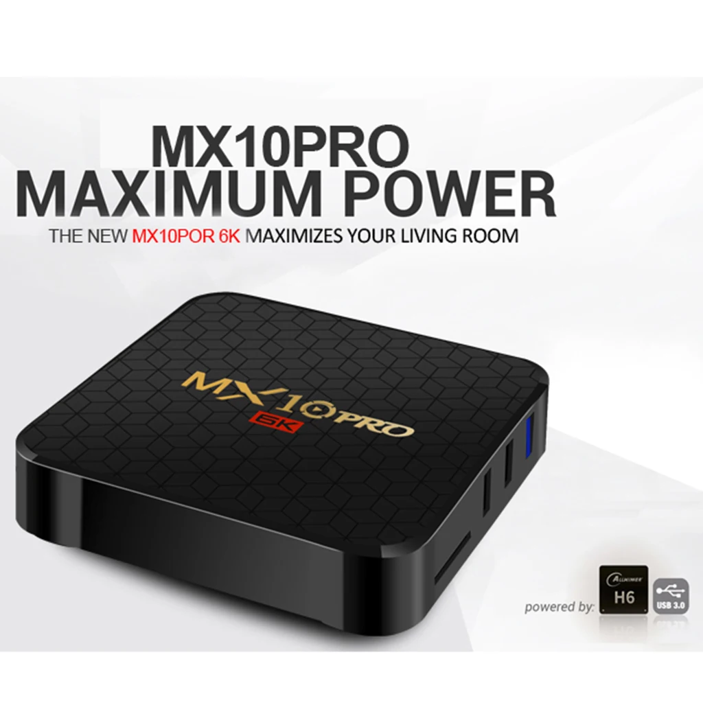 Mx 10 Pro H6 4+64GB Smart Octa Core Android 9.0 Dual-band WIFI 6K US | Электроника