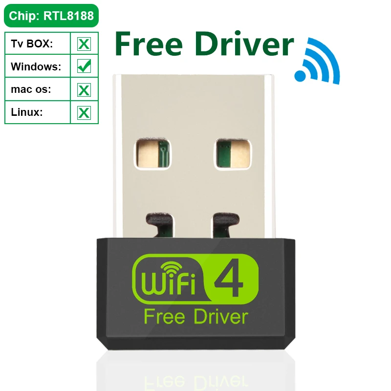 Adaptateur Antenne Wifi Usb, Carte Wi-fi, Ethernet, Dongle, Mt7601, Pilote  Libre Pour Les Pc, De Bureau, Ordinateur Portable - Cartes Réseau -  AliExpress