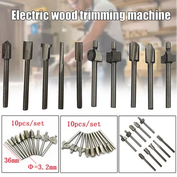 

Hot 10pcs Woodworking Electric Cutting Machines with Sharpening Engraving Machine Cutter Milling Tools PLD