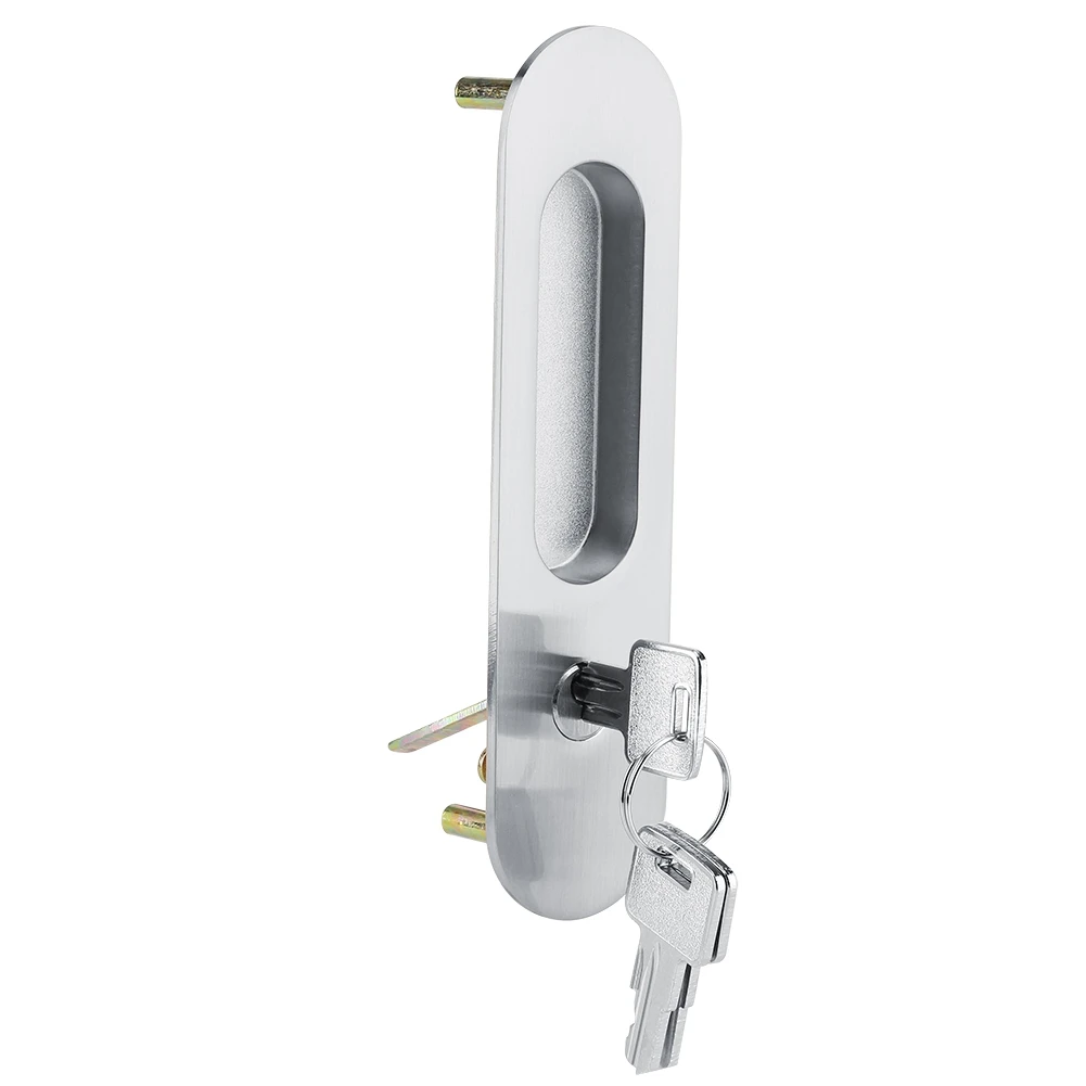Замок раздвижной двери ручка Противоугонная с ключами для сарая деревянная мебельная фурнитура дверная защелка замок для двойной двери серебро/золото