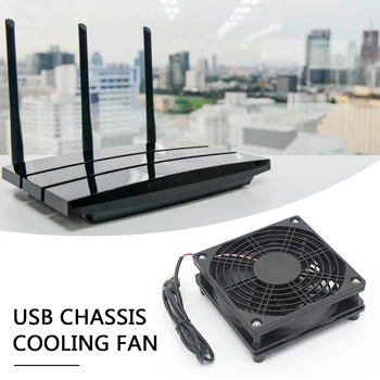 

Chassis Computer Case Cooling Fan 5V USB Wireless Router Set-top Box Mute Cooler for Household Computer Accessories