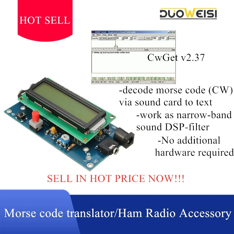 Morse Code Reader/CW Decoder/Morse code Translator/Ham Radio Essential good B2AM 