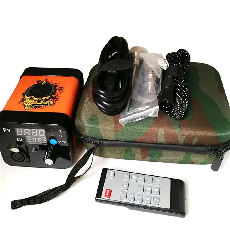 Медицинский Pro E-Nail комплект Электрический Dab Enail с пультом дистанционного управления 10 мм 16 мм 20 мм Тепловая катушка Гибридный Ti гвоздь для стеклянных бонгов