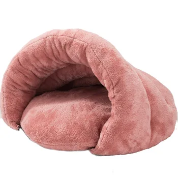

1pcs Puppy Pet Cat Dog Soft Warm Nest Kennel Bed Cave House Sleeping Bag Mat Pad Tent Colorful Pets Winter Warm Cozy Beds