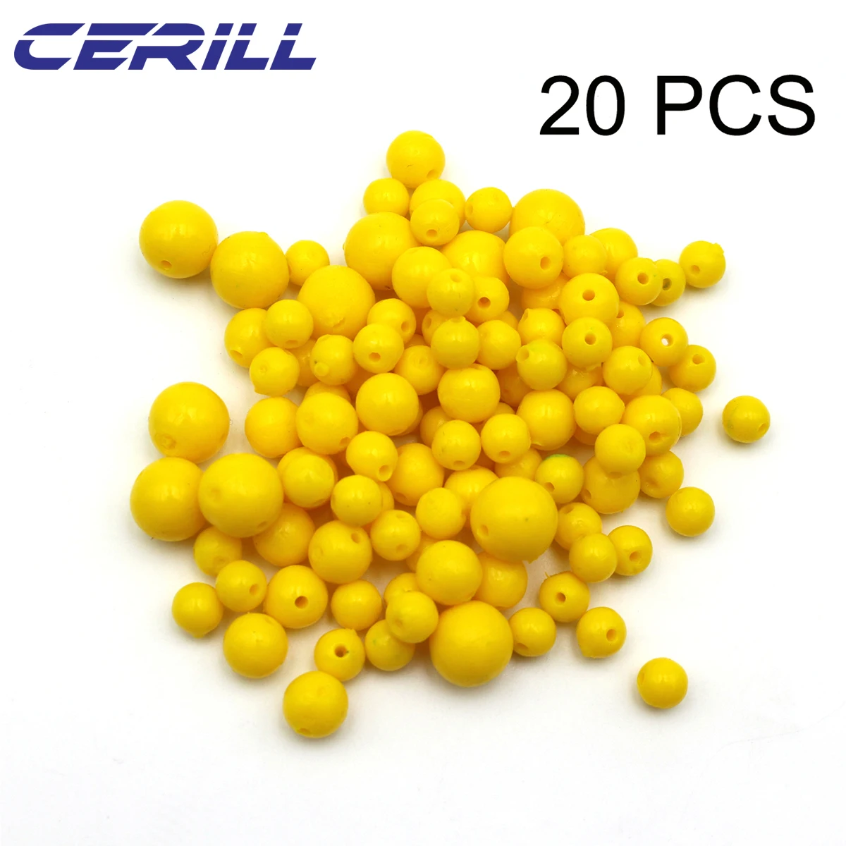 20 PCs Cerill Corn Carp Floating Soft Fishing Lures 7-12mm Artificial Smell Worm Baits Ball Plastic Silicone Swimbait Tackle