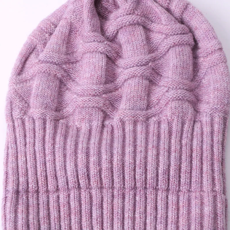 Женская мешковатая шапка Skullies Beanies, Зимняя вязанная теплая Толстая шапка унисекс, мягкая эластичная Женская и Мужская ветрозащитная шапка