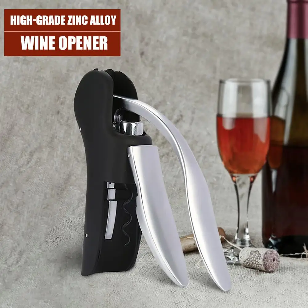 OXO Steel Vertical Lever Grip Corkscrew Smooth Gliding Wine Bottle