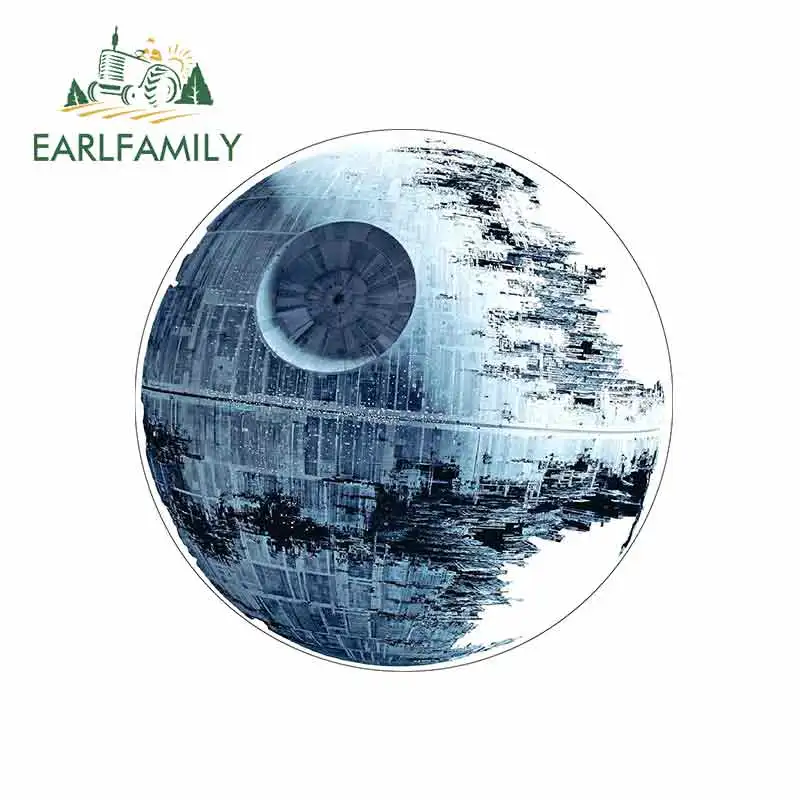 EARLFAMILY 13cm x 12.9cm for Star Wars Death Star Movie Car Sticker Vinyl Waterproof RV VAN Car Accessories JDM Anime Comic Sign