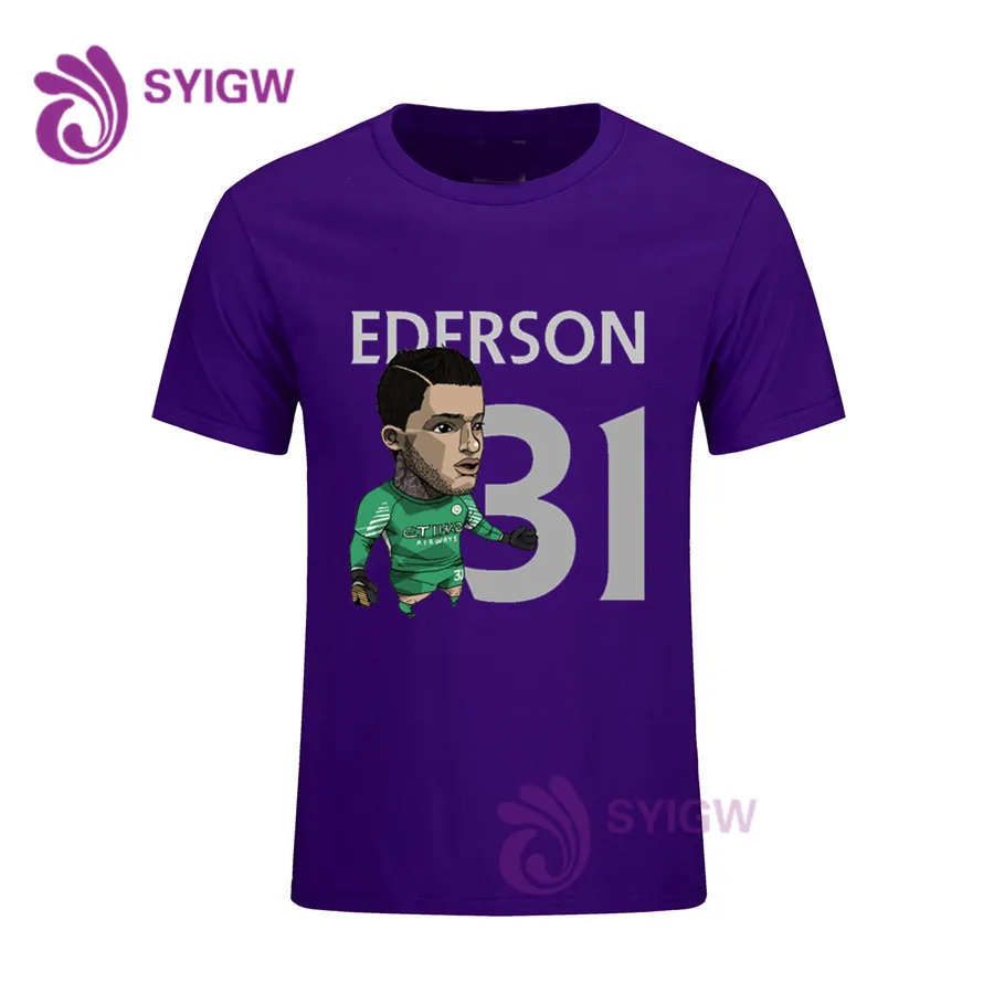 Высококачественная брендовая мужская футболка Ederson, Повседневная футболка с коротким рукавом и круглым вырезом, Модная хлопковая футболка с принтом, Мужская футболка 0106-9