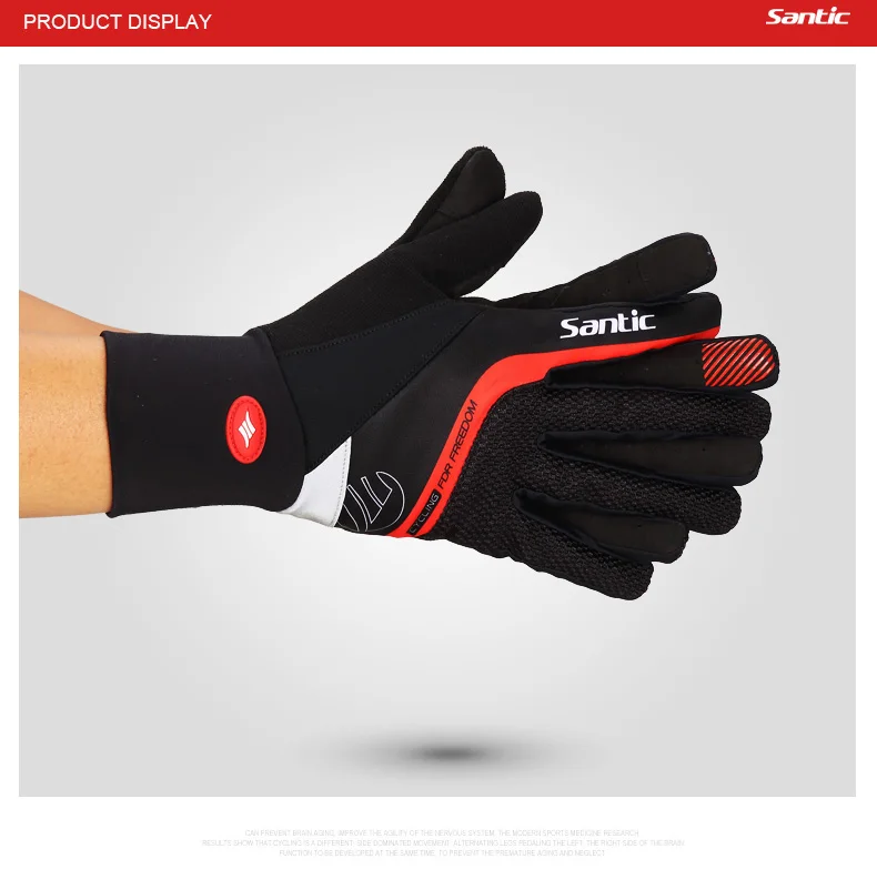 Santic, подходит для 5-10 градусов, зимние мужские перчатки для велоспорта, MTB, мужские дорожные перчатки для велоспорта, велосипеда, велосипедные перчатки на полный палец