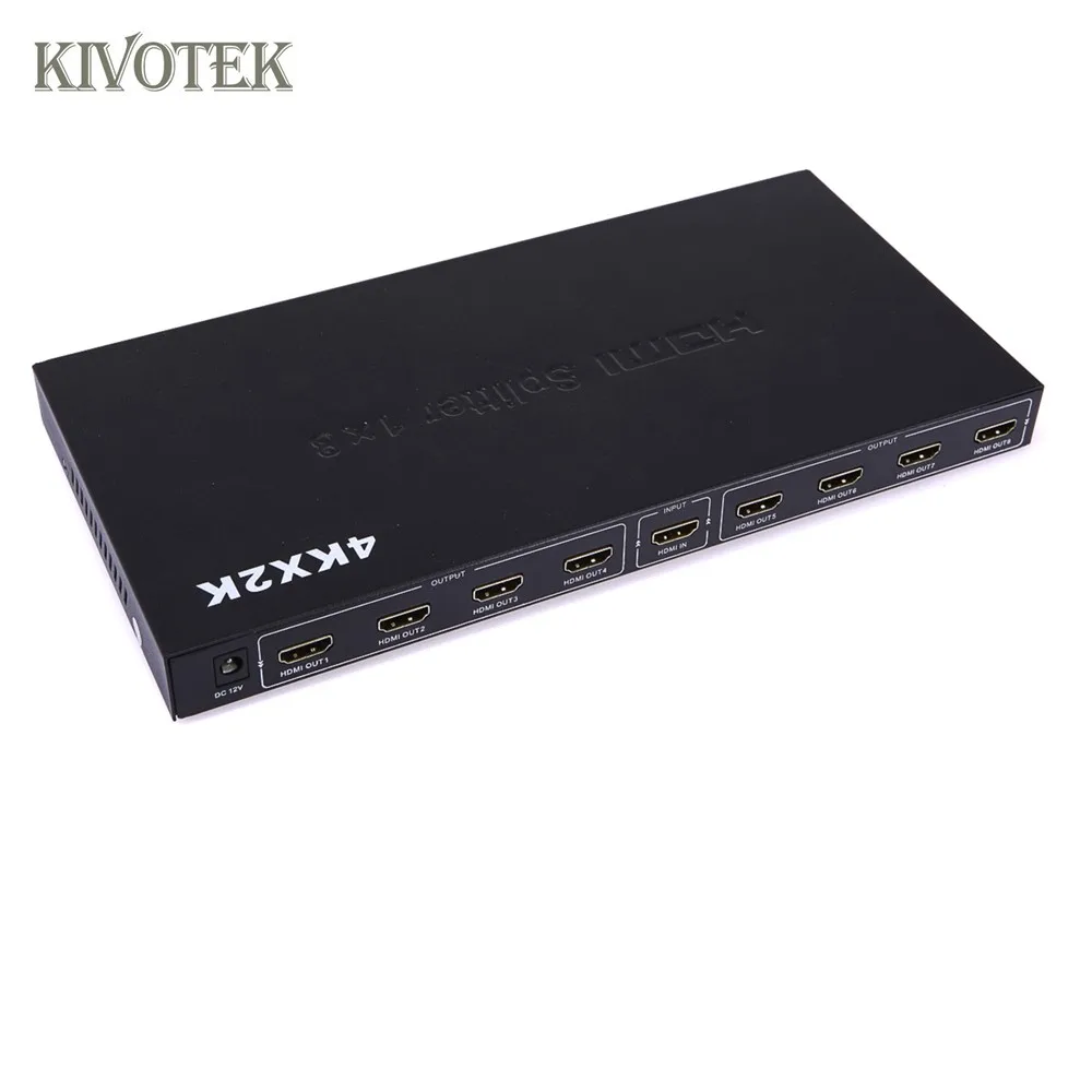 4K* 2K 3D 1-8 портов Переходник Hdmi разветвитель 1x8 Hdmi 1080P гнездовой разъем питания для LPCM7.1/DTS/Dolby-AC3