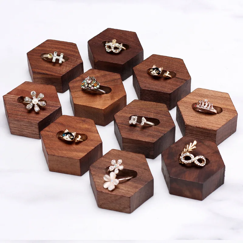 1pcs Ring Jewelry Display Stand Wooden Jewelry Gift Boxes for Jewellery