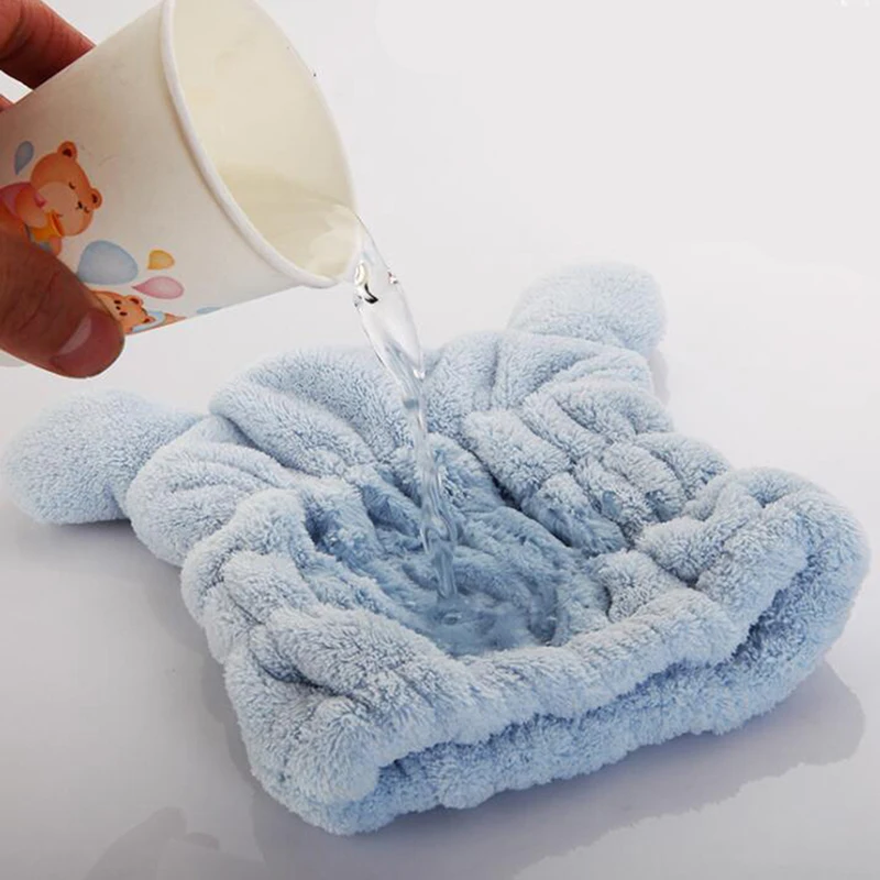 Cute Short Ear Rabbit Dry Hair Cap Shower Cap Bath Towel Strong Absorbing Drying Velvet Ultra-Soft Special Hair Dry Hat Towels