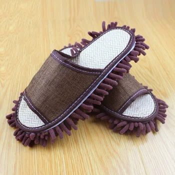 

Dust Mop Lazy Cleaning Foot Cleaner Shoe Mop Slipper Microfiber Soft Wearable Bathroom Floor Dusting Cover