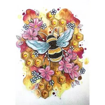 

Bee 5D Special Shaped Diamond Painting Embroidery Needlework Rhinestone Crystal Cross Craft Stitch Kit DIY