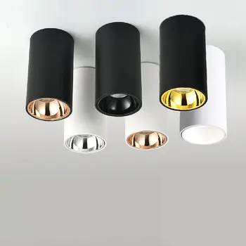 Cylinder Livingroom Kitchen Bedroom Foyer Offcer Rose Gold Dimmable LED Ceiling lights 5W 10W 15W 20W Ceiling lamp 1