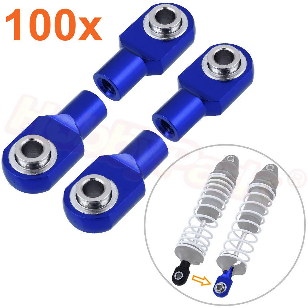 100 компл./лот RC короткие концы стержней со полые шары Алюминий металлический бампер для Traxxas RC автомобилей Замена 2742X
