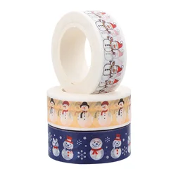 Bandes adhésives de noël en 3 rouleaux, pour bricolage, décoration Scrapbook 