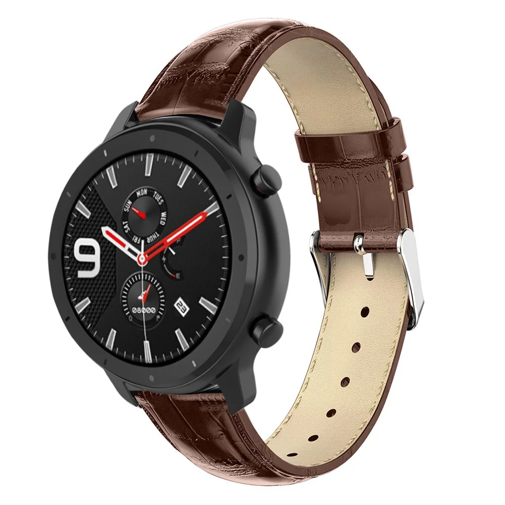Кожаный браслет для Xiaomi Amazfit GTR 47 мм Stratos 2 2S ремешок для часов huawei GT Honor Magic Correa ремешок для часов