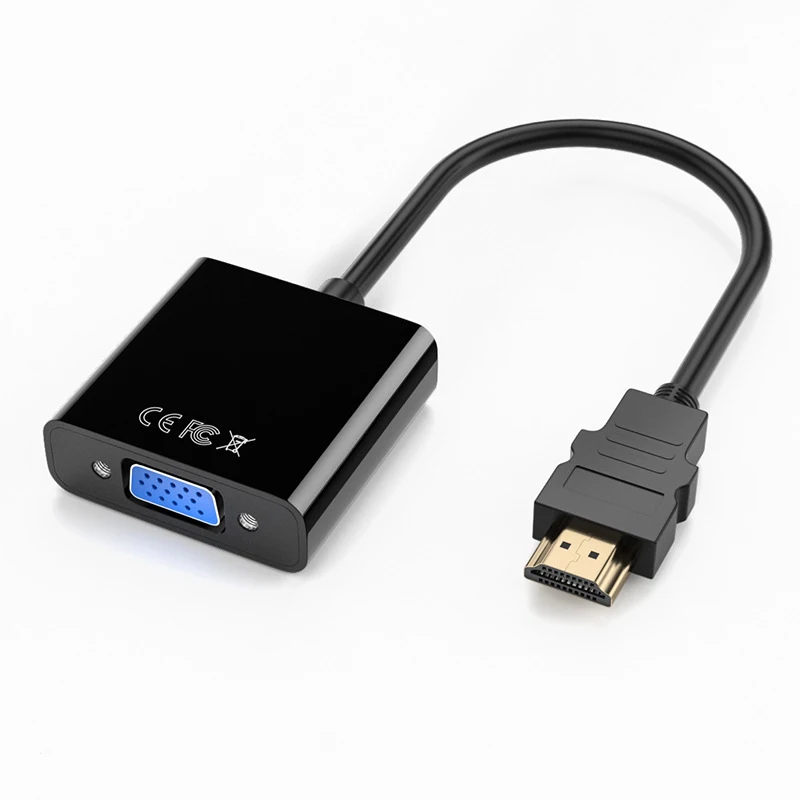 HDMI-compatible to VGA Adapter Cable Digital to Analog 1080P Video HDMI-compatible VGA Converter for HDTV PC Laptop Projector