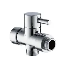 Хромированный латунный G1/" Т-адаптер 3 способа клапан душевой переключатель водоотделитель Туалет X4YD