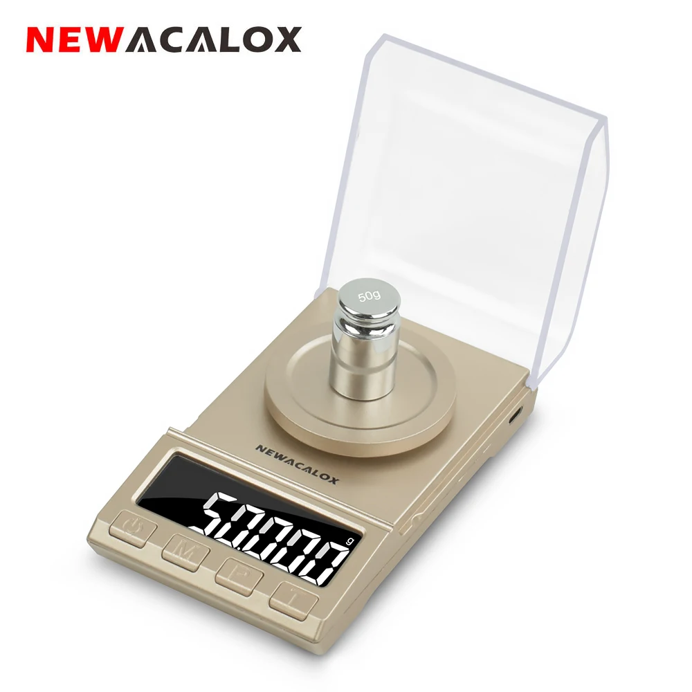Весы NEWACALOX цифровые для ювелирных изделий 50/0 001/100 г USB|Весы| |
