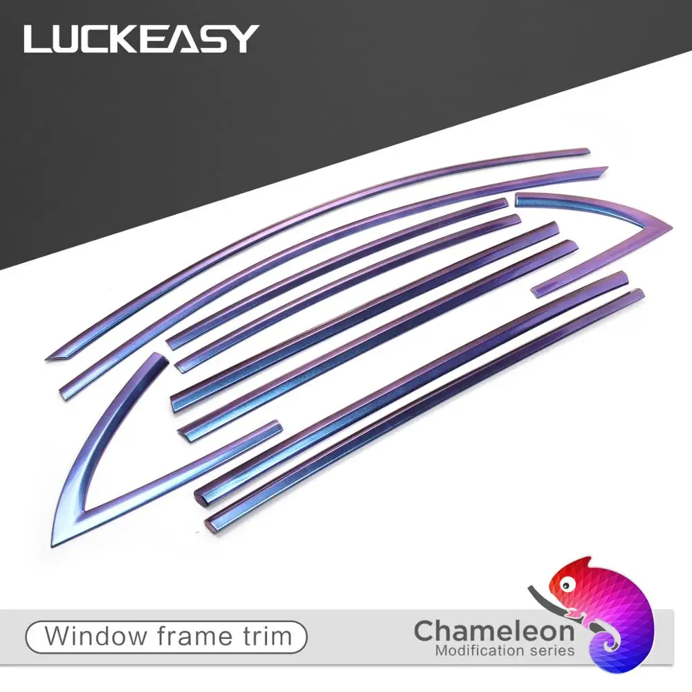 

LUCKEASY Exterior modification Car window door frame modification trim for Tesla Model3 2017-2020 starry sky chameleon series