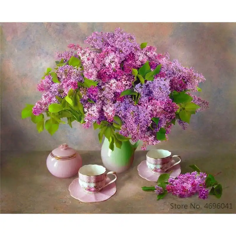 

Painting By Numbers Frameworks Coloring By Numbers Home Decor Pictures Flowers Vase Decorations RSB8319