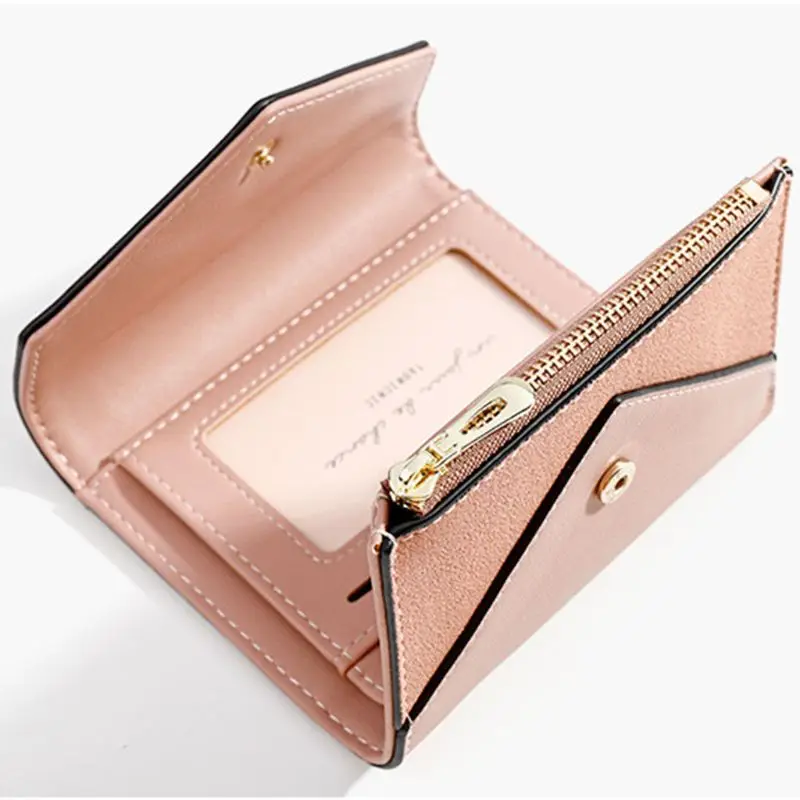 

Short Wallet for Women Coin Purse Card Holder Leather Clutch Mini Money Purse
