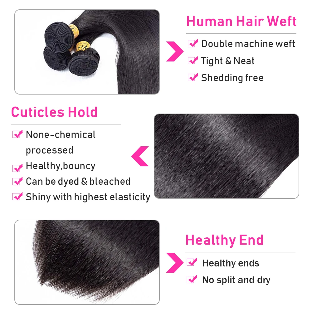 VSHOW, малазийские прямые волосы, 4 пряди, 10-26 дюймов, средний коэффициент, волосы remy, вплетаемые пряди, человеческие волосы для наращивания