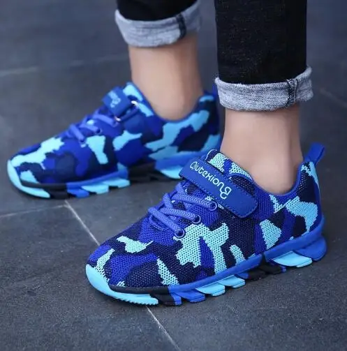 Детские кроссовки для мальчиков; детская спортивная обувь; повседневные кроссовки для мальчиков; камуфляжная детская обувь для девочек; сетчатые кроссовки для улицы