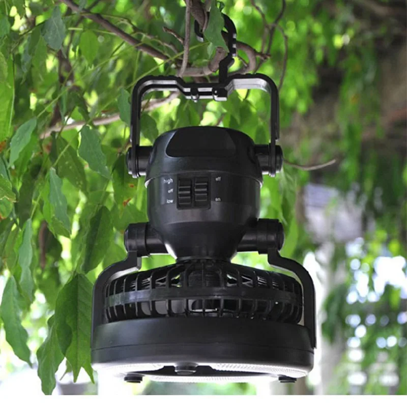

Camping Outdoor Small Fan Light Portable LED Tent Light with Fan Outdoor Hiking Fishing and Emergency Tents Tools Camping Gear