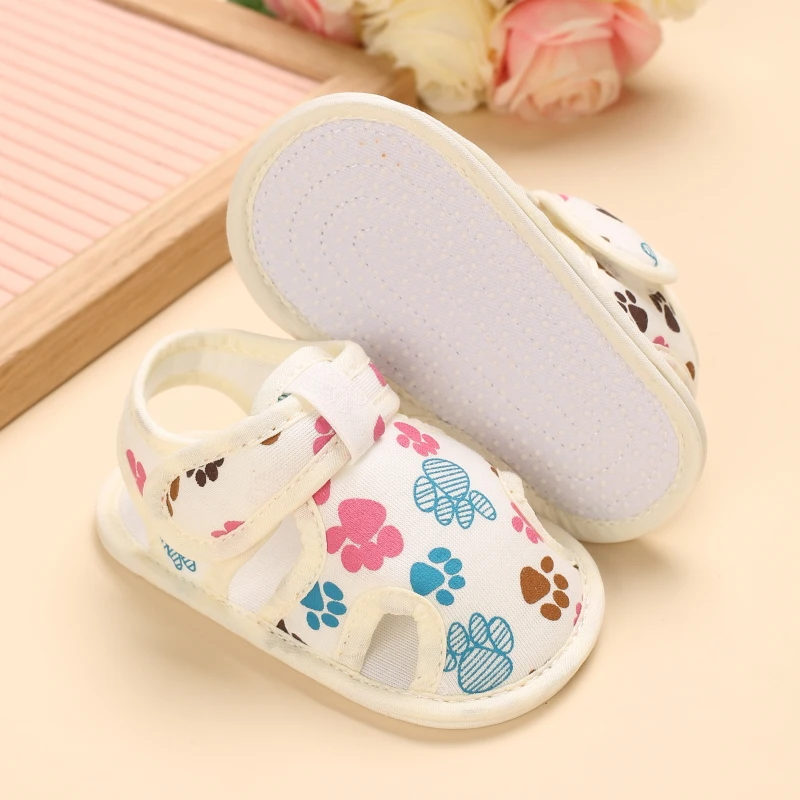 2021 NEW 0-18Months Kids Newborn Baby Boys Fashion Summer Soft Crib Shoes First Walker Anti Slip Sandals Shoes Soft Sole