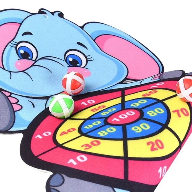 Soft Sticky Ball Dartboard Set Children Target Toys for Kids Cartoon Sports Toys Babies 2 to 4 5 6 Years Outdoor Indoor Juguetes 3
