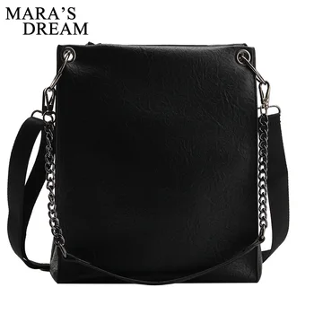 

Mara's Dream 2019 New Solid Color Female Bag Shoulder Diagonal Chain Bag Black Vertical Square Shoulder Bag