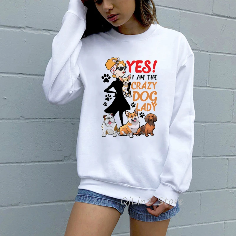 Crazy dog lady sweatshirt Clearance