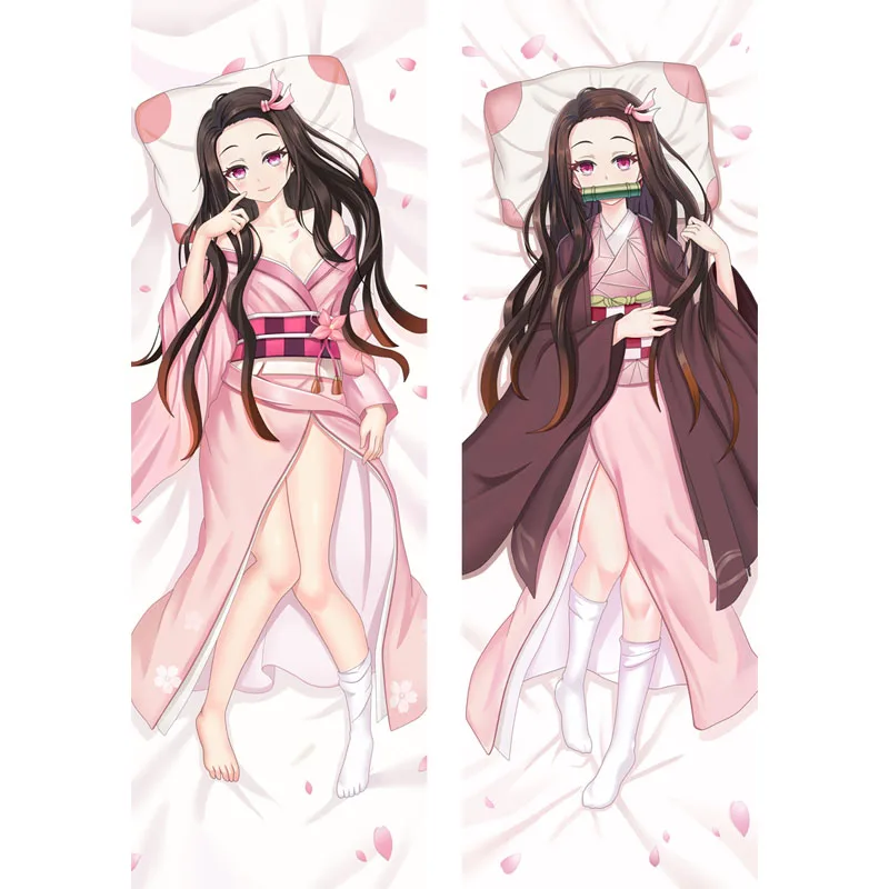 Funda De Almohada De Anime Demon Slayer Para Mujer Kimetsu No Yaiba Kamado Nezuko Dakimakura Ropa De Cama Otaku Funda De Almohada Aliexpress